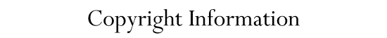 Copyright Information